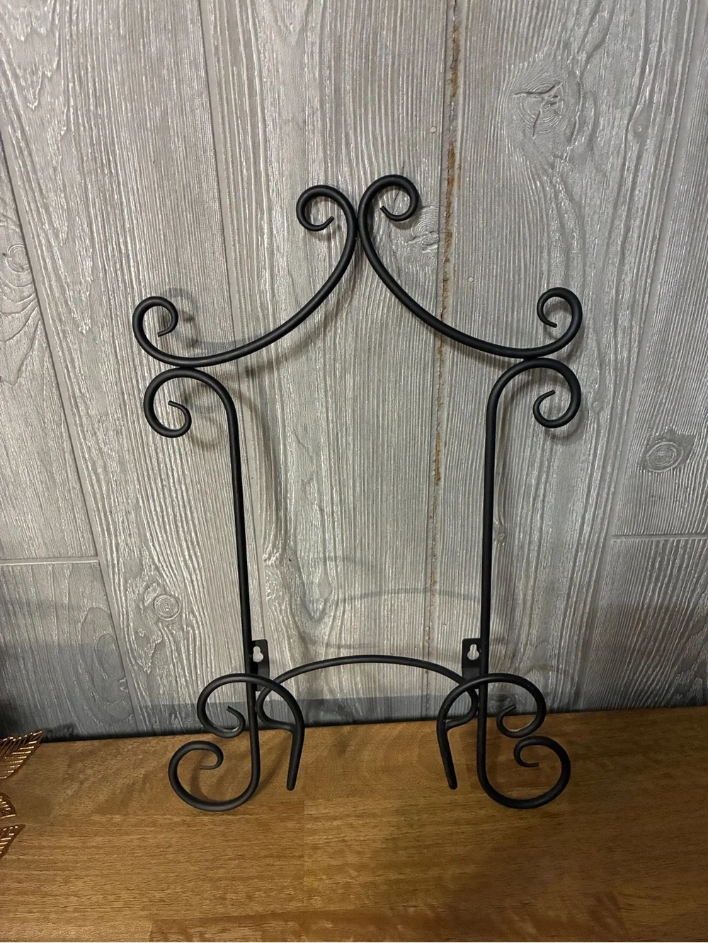Black Decorative Metal Wall Easel - Versatile Home Wall Decor